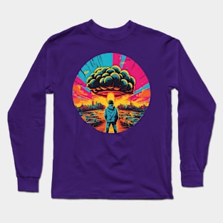 Oppenheimer with nuclear mushroom cloud Long Sleeve T-Shirt